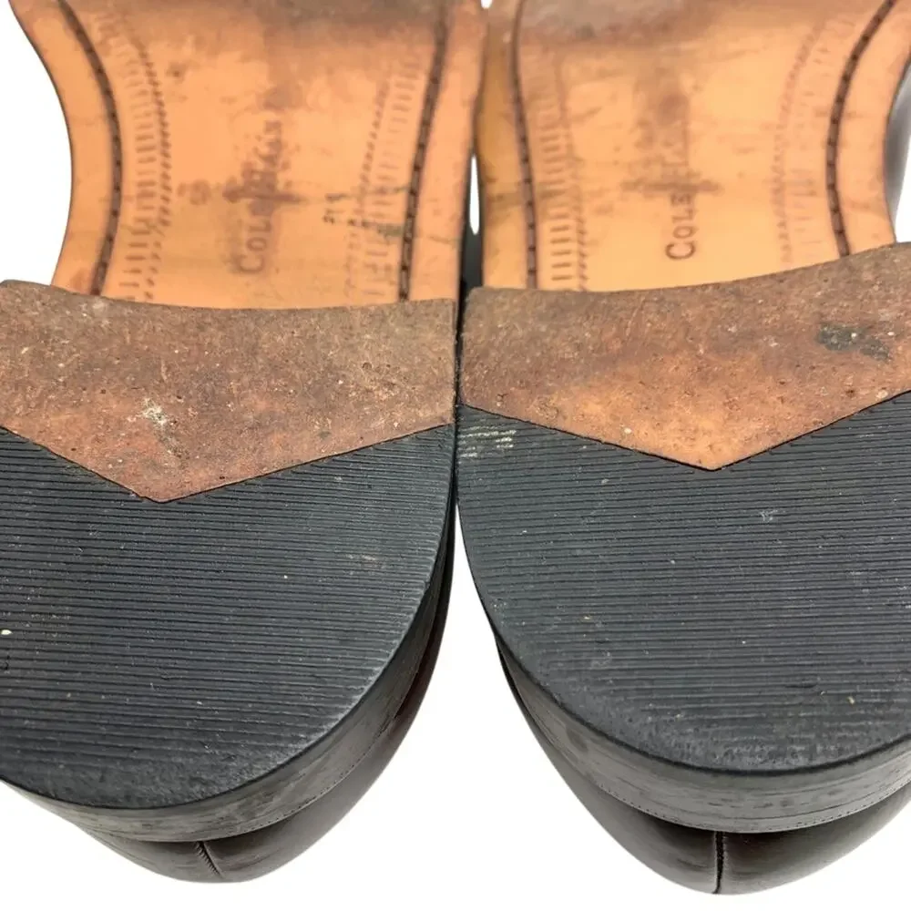 COLE HAAN Brown Genuine Leather Oxford Dress Shoes Business Office Career sz 9 D